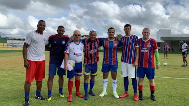 Jogo festivo em Varzedo com torcedores do Bahia e a presença de ex-jogadores profissionais