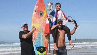 Surfista baiano Pedro Veiga se destaca mais uma vez, agora no Búzios Sup Pro na praia de Geribá, RJ