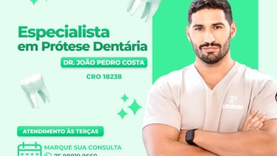 Nesta terça-feira (07) terá atendimento na Quality Fisio com especialista em Prótese Dentária!