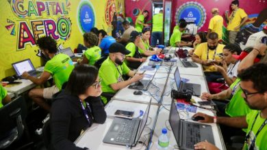 Sala de imprensa e cabines de rádio dão suporte a profissionais de comunicação no Carnaval