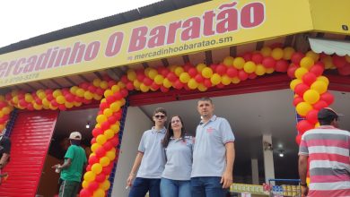 Mercadinho O Baratão é inaugurado em São Miguel das Matas - Lais, Jackson e filho