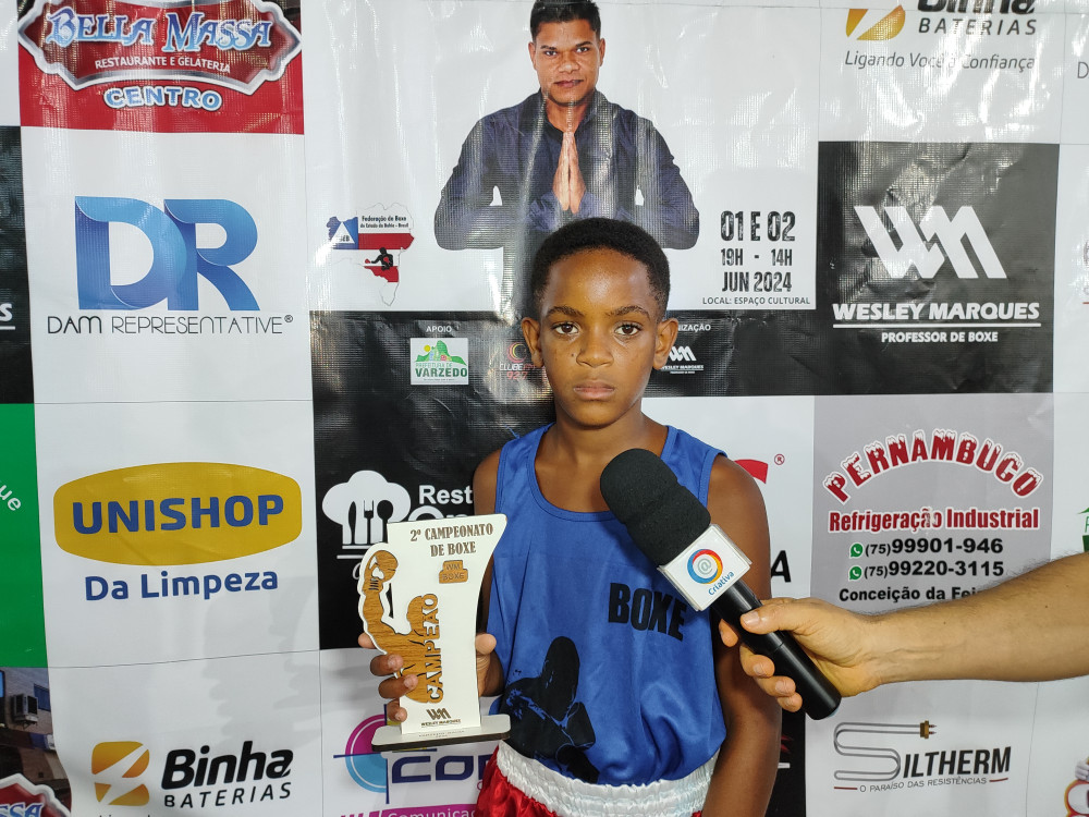 Wesley, atleta mirim de Varzedo, participa e se destaca no campeonato de Boxe