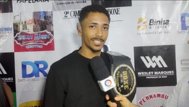 Lucas, atleta de Mutuípe, ganhou o cinturão no 2° Campeonato de Boxe de Varzedo