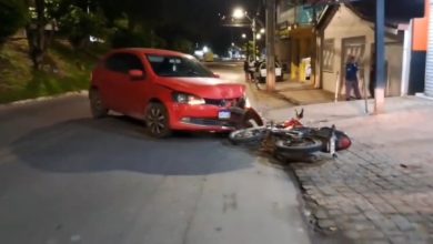 Motociclista bate de frente com um carro no centro de Mutuípe