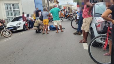 Colisão entre motos é registrada na Rua Riachuelo em Amargosa