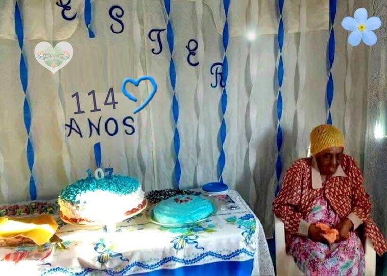 Idosa completa 114 anos no município de Brejões