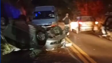 Motorista sai ileso após carro capotar na BA-026 entre Varzedo e São Miguel das Matas